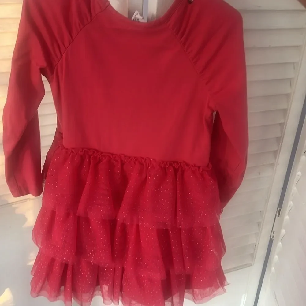 Vibrant Red Ruffle Dress